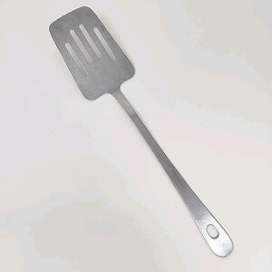 Vintage Robinson Knife Co Stainless Slotted LONG Spatula Turner Steel Handle USA